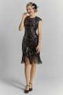 Elegant Black Flapper Dress with Sequins X5532 (105532) - цена