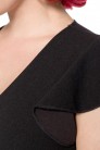 Retro Style Bodycon Midi Black Dress (105265) - цена
