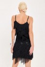 Black Glitter Dress with Fringe X5585 (105585) - 4