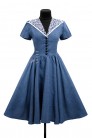 Vintage style linen retro dress X5353 (105353) - 3