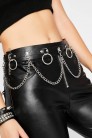 Wide PU Leather Belt with Rings and chains XC10031 (910031) - цена