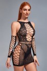 Sexy Fishnet Dress and Gloves (127191) - 4