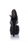 Черные туфли с перфорацией и ремешком Belsira (300012) - материал