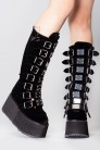 Demonia High Platform Velvet Boots (310039) - материал