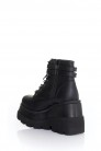 SHAKER PU Leather Black High Platform Boots (310042) - 3