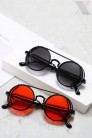 Grunge Punk Round Sunglasses - Red (905135) - материал