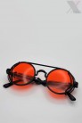 Grunge Punk Round Sunglasses - Red (905135) - оригинальная одежда