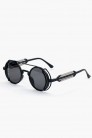 Grunge Punk Industrial Round Sunglasses - black (905134) - материал