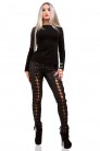 Women's Long Sleeve Top with Lacing and Mesh (102258) - материал