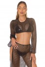 Long-sleeved mesh crop top (102179) - 3