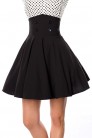 Черная юбка клеш с высоким поясом (107134) - оригинальная одежда