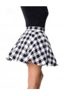 Plaid Flared Summer Swing Skirt (107126) - 3