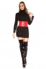 Roll Neck Cable Knit Sweater Dress (111291) - 3