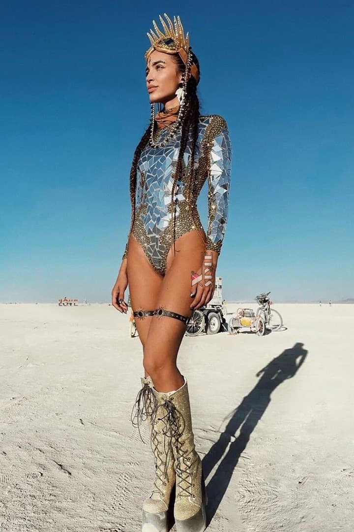 Burning Man Style Mirrored Bodysuit
