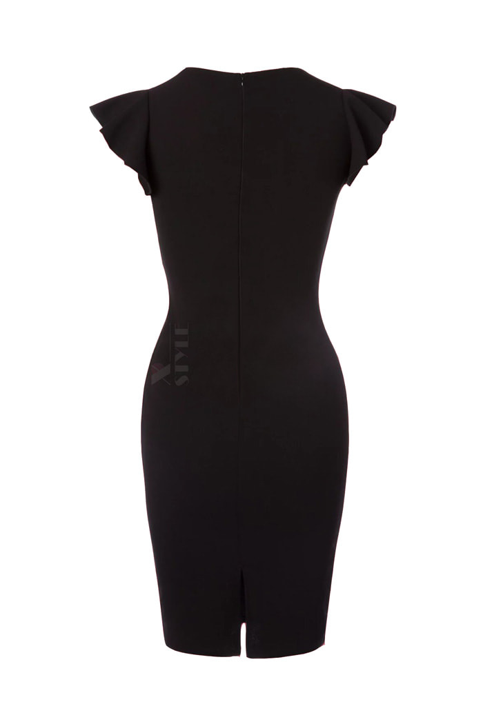 Облегающее черное платье в стиле Ретро