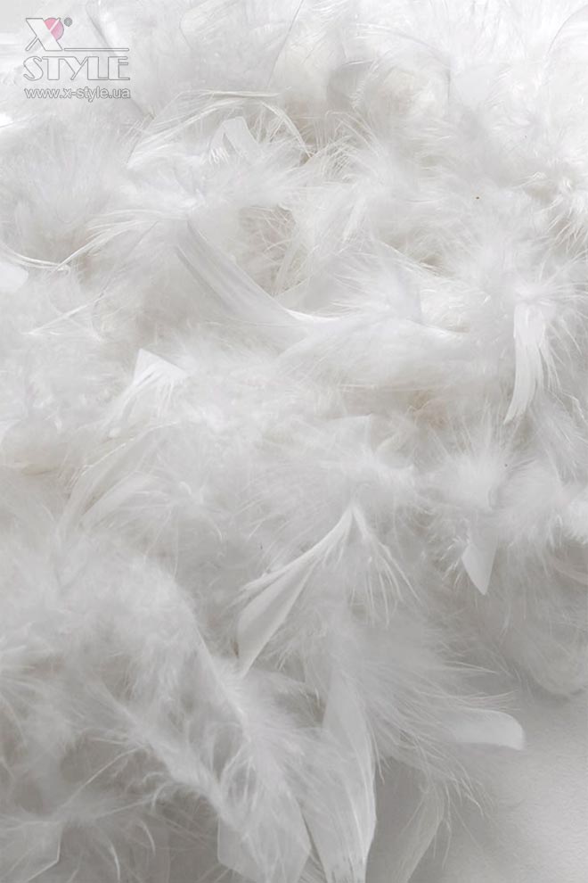 Біле пишне боа Premium U4216