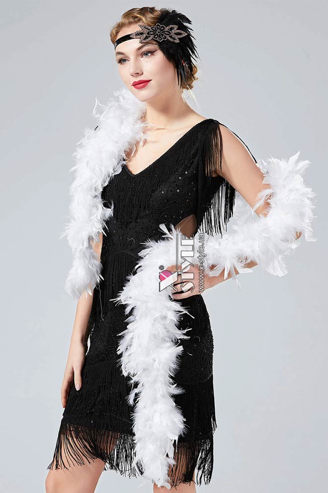 Біле пишне боа Premium U4216 (714216)