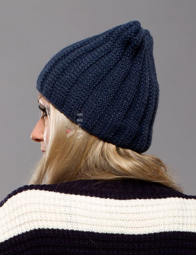 Winter Knit Hat with Cat Ears (Lined)