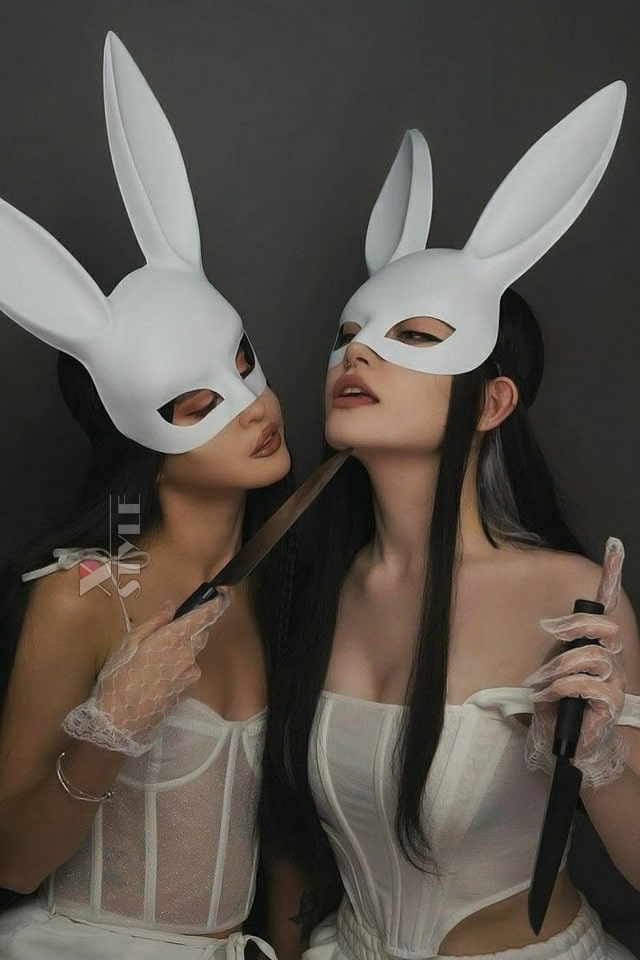 White Bunny Mask CC1092