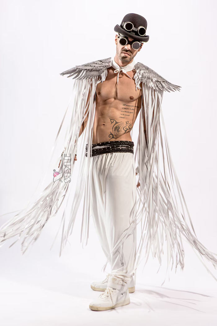 Men's Tassel Cape with Wings