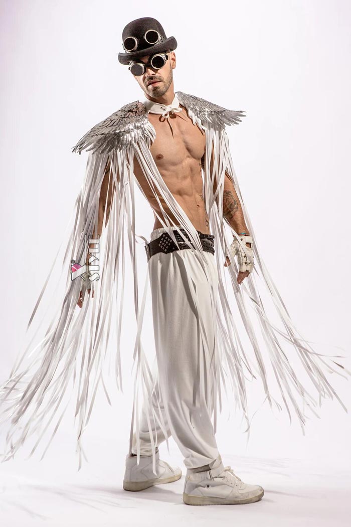 Men's Tassel Cape with Wings