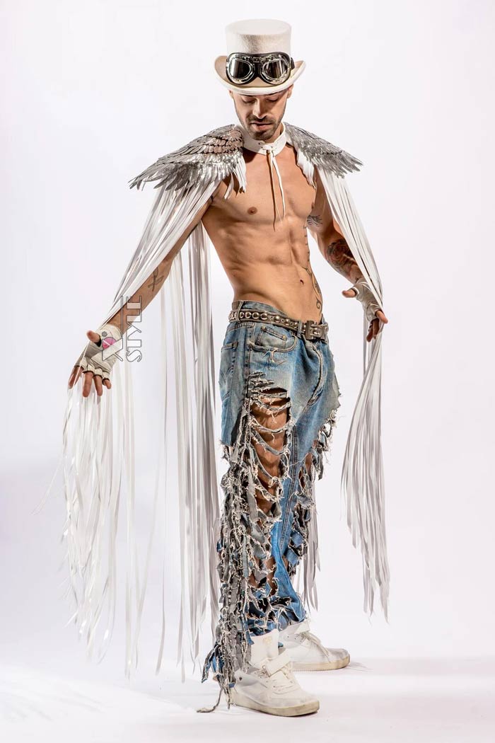 Men's Tassel Cape with Wings