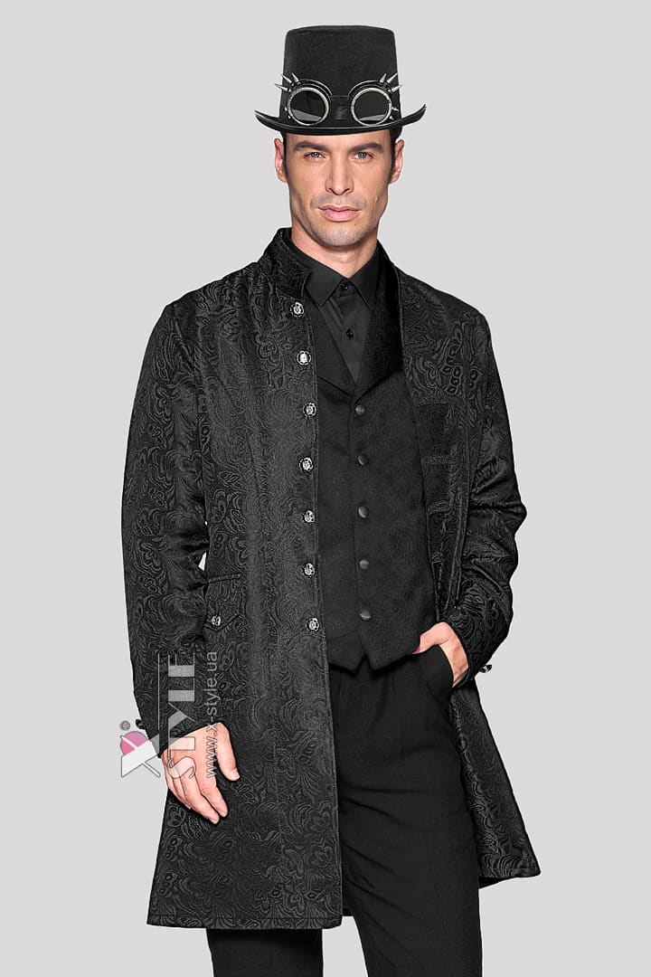 Men's Steampunk Costume Trench Coat