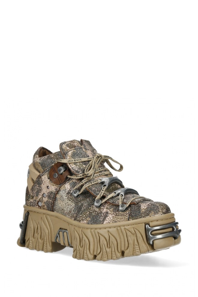 ACERO FIRE Leather Platform Sneakers