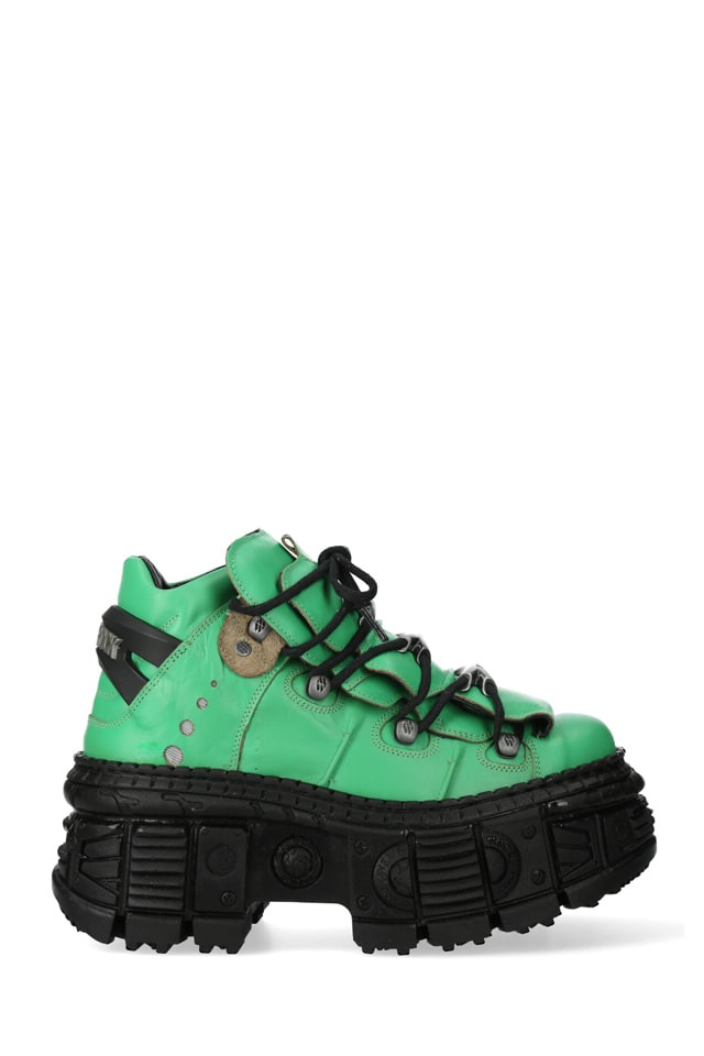 TIMBER VERDE Leather Sneakers with Laces