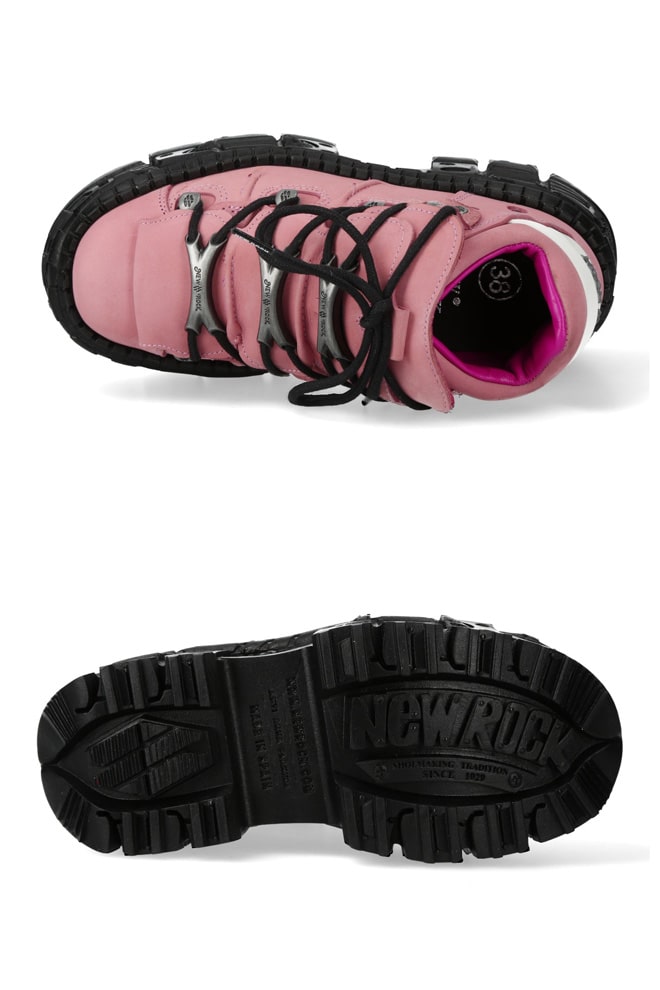 NOBUK ROSA Nubuck Platform Sneakers