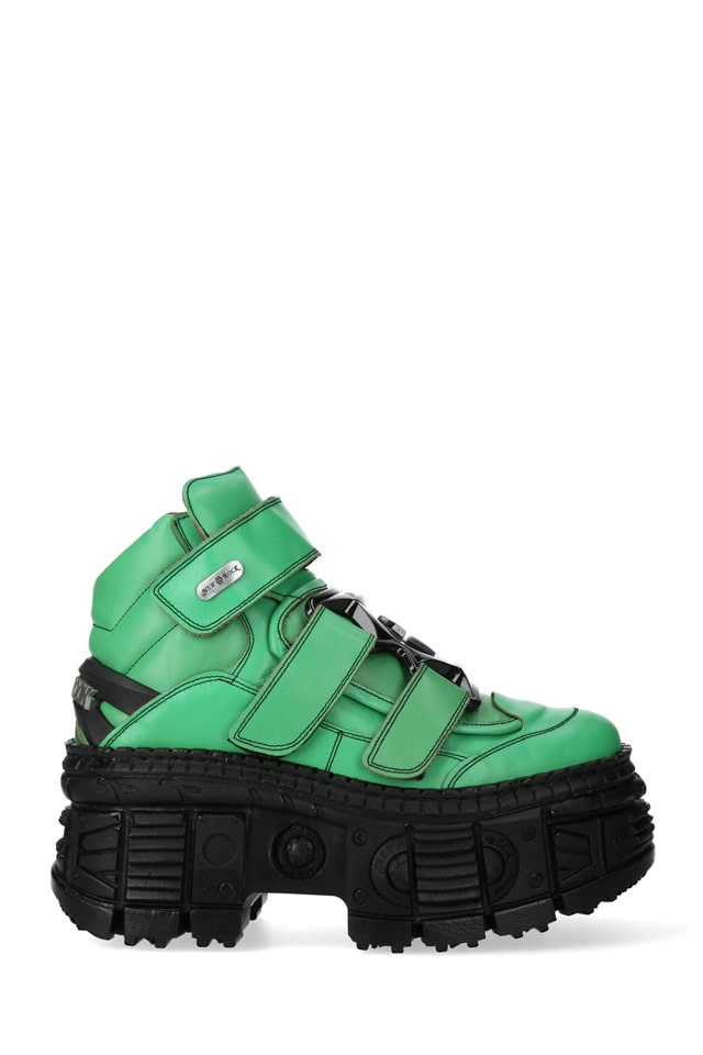 TIMBER VERDE Chunky Leather Platform Sneakers