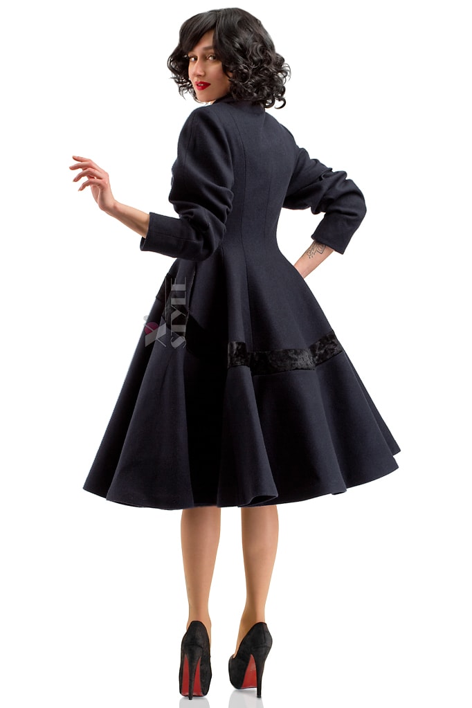 Винтажное пальто из натуральной шерсти X-Style