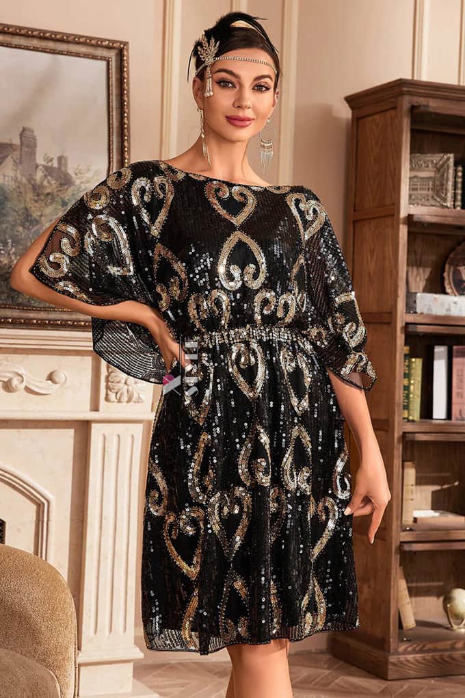 Блестящее платье с пайетками в стиле 20-х X590