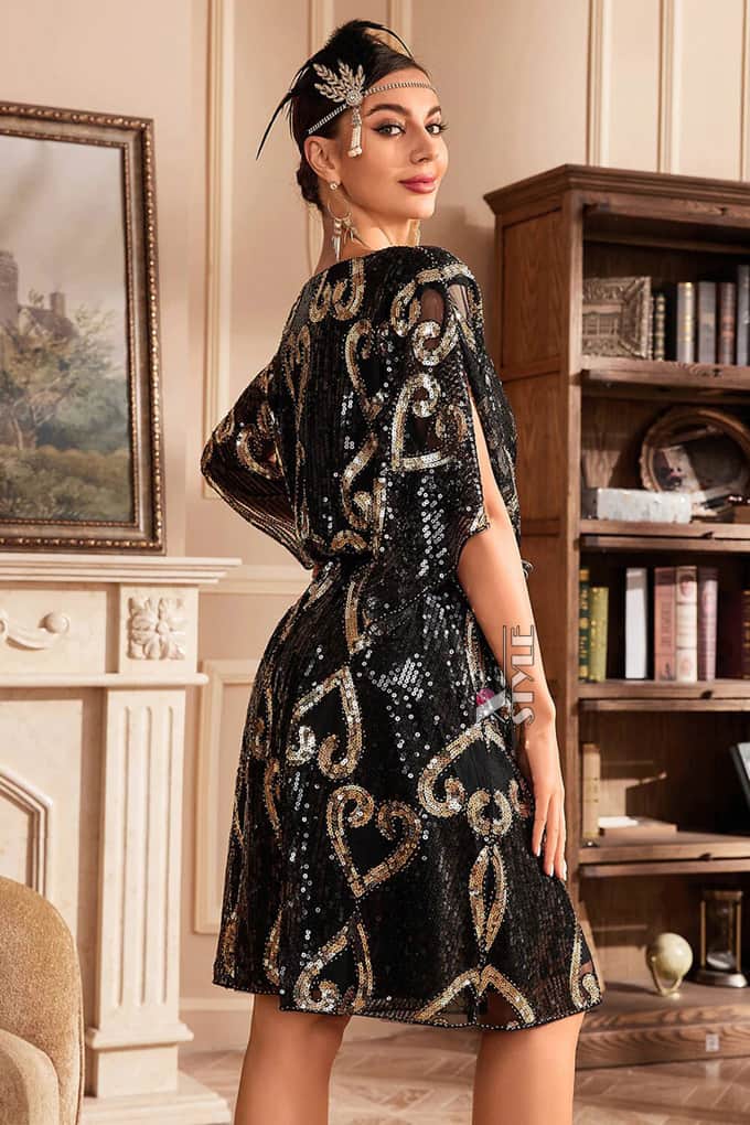 Блискуча сукня з паєтками в стилі 20-х X590