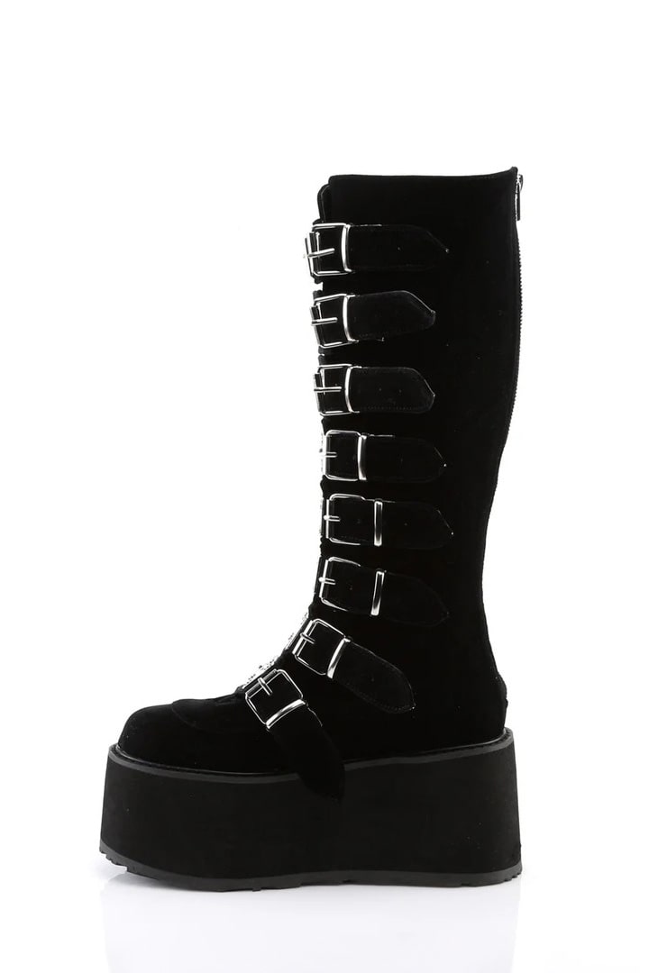 Demonia High Platform Velvet Boots