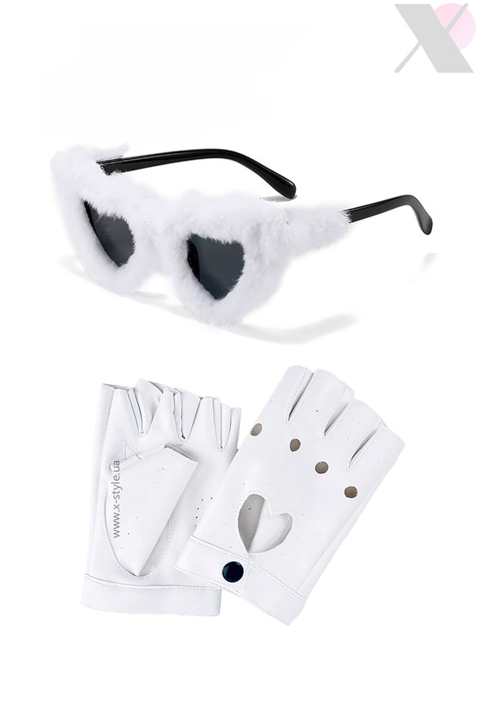 Festival Accessories Set (fluffy glasses, gloves)