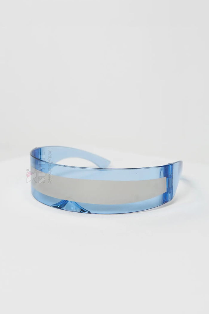 Cyberpunk Futuristic Blue Glasses