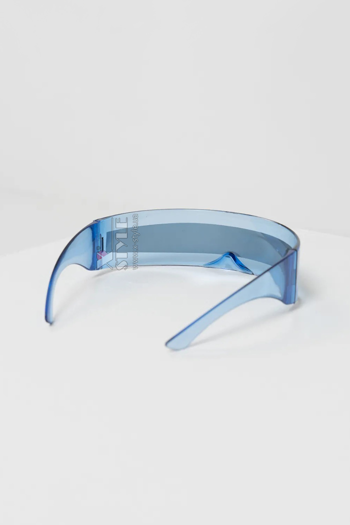 Cyberpunk Futuristic Blue Glasses