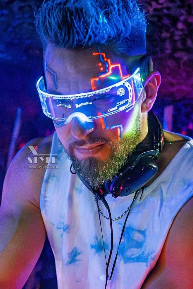 Очки Cyberpunk LED Futuristic