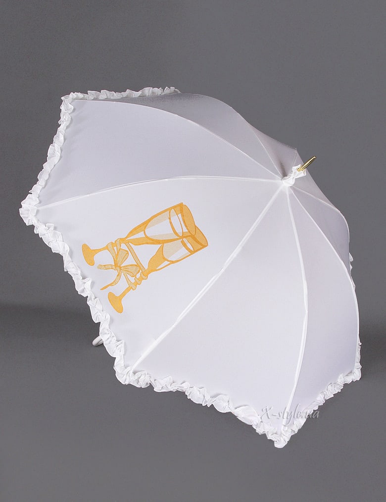 Белый свадебный зонт Sponsa