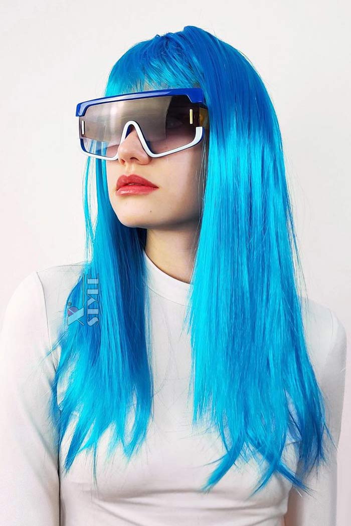 Cosplay Couture Light Blue Long Wig