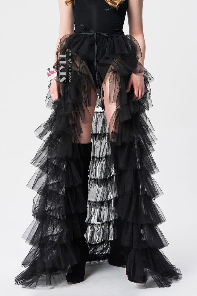 Festival Long Black Mullet Over-skirt X7217