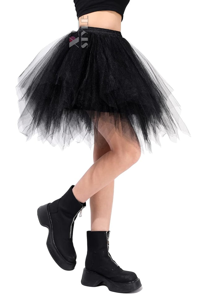 X-Style Black Multi-Layered Tutu Skirt 