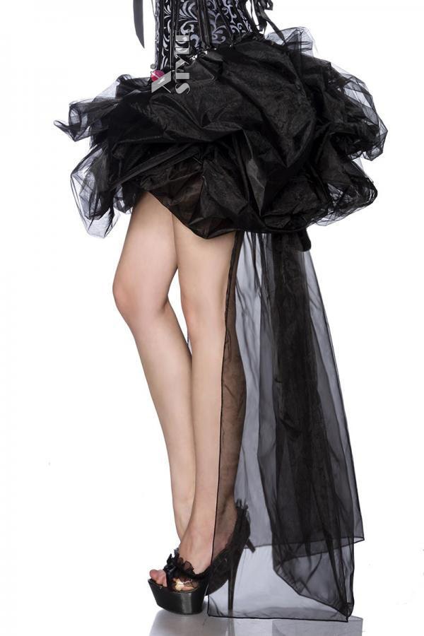 Полупрозрачная юбка-балеринка со шлейфом
