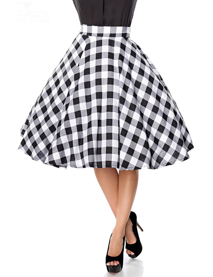 Belsira 50s Plaid Skirt