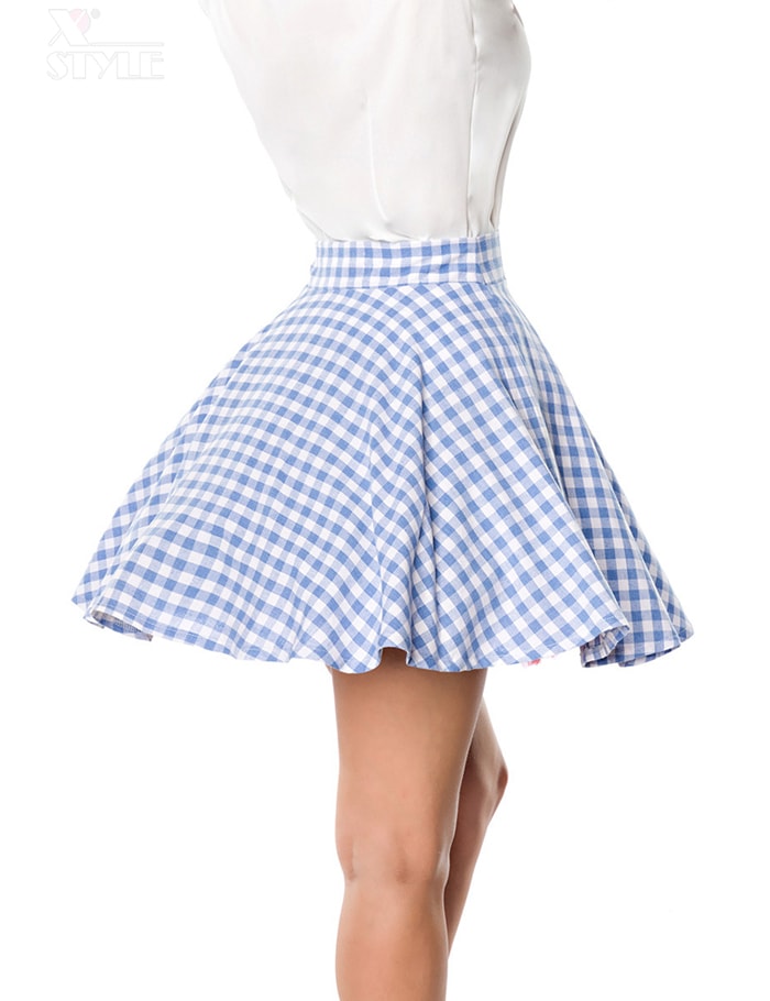 Belsira Summer Plaid Swing Skirt