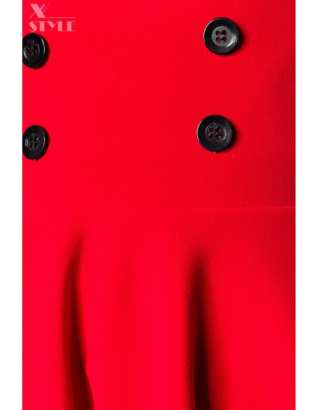 Красная короткая юбка клеш Belsira