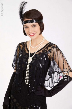 Elegant UF-Vintage Sequin Shawl Cape