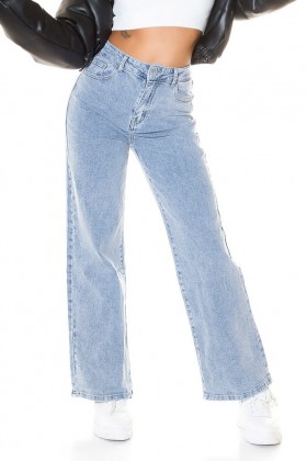 Голубые широкие джинсы BOYFRIEND MF122