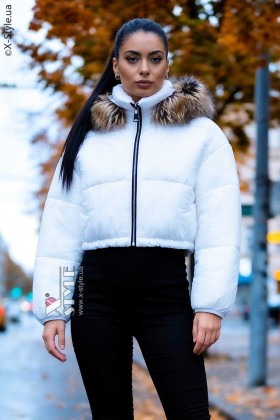 Укороченная зимняя куртка URBAN FROST с капюшоном и мехом